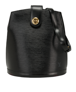 Cluny Bucket Bag, Epi Leather, Black, VI0955, 2*
